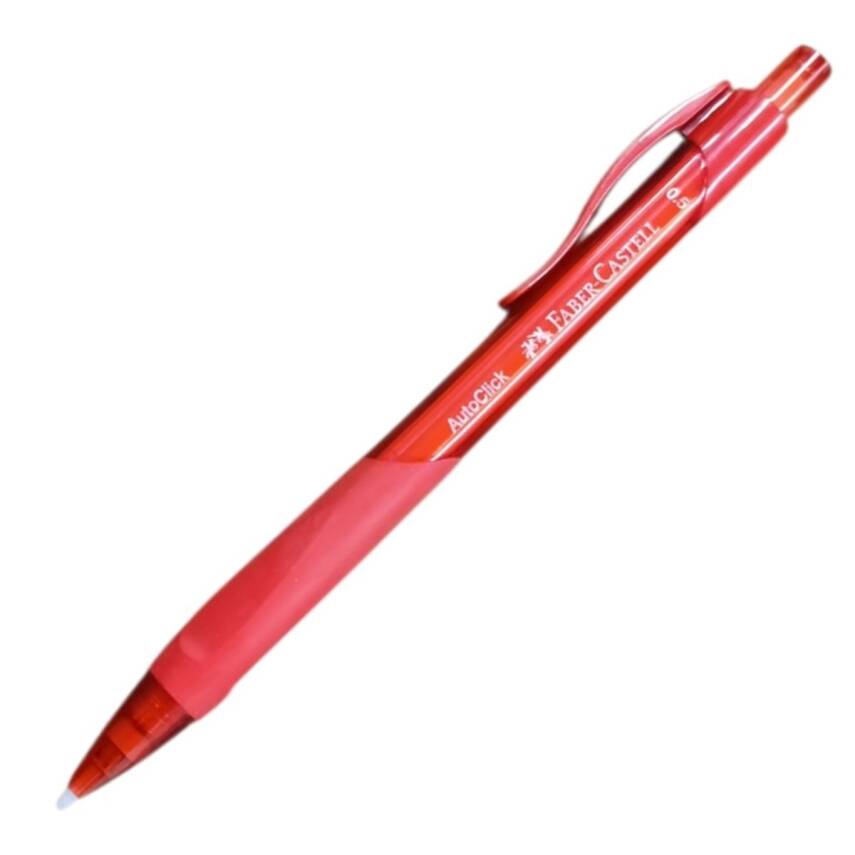 Faber Castell Auto Click 0.5 Color Barrel Uçlu Kalem-Kırmızı - 1