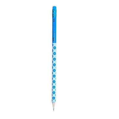 Faber Castell Çiçekli Silgili Kurşun Kalem-Mavi