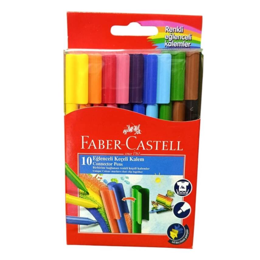 Faber Castell Eğlenceli Keçeli Kalem 10 Renk 5068 111500 - 1