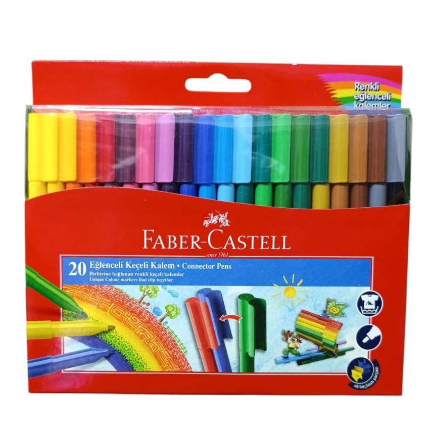 Faber Castell Eğlenceli Keçeli Kalem 20 Renk 5068 112000 - 1