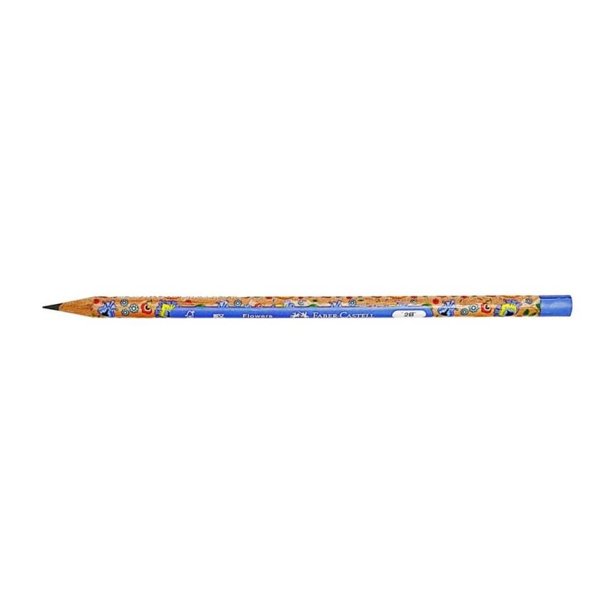 Faber Castell Flowers Kurşun Kalem 2b-Mavi - 1