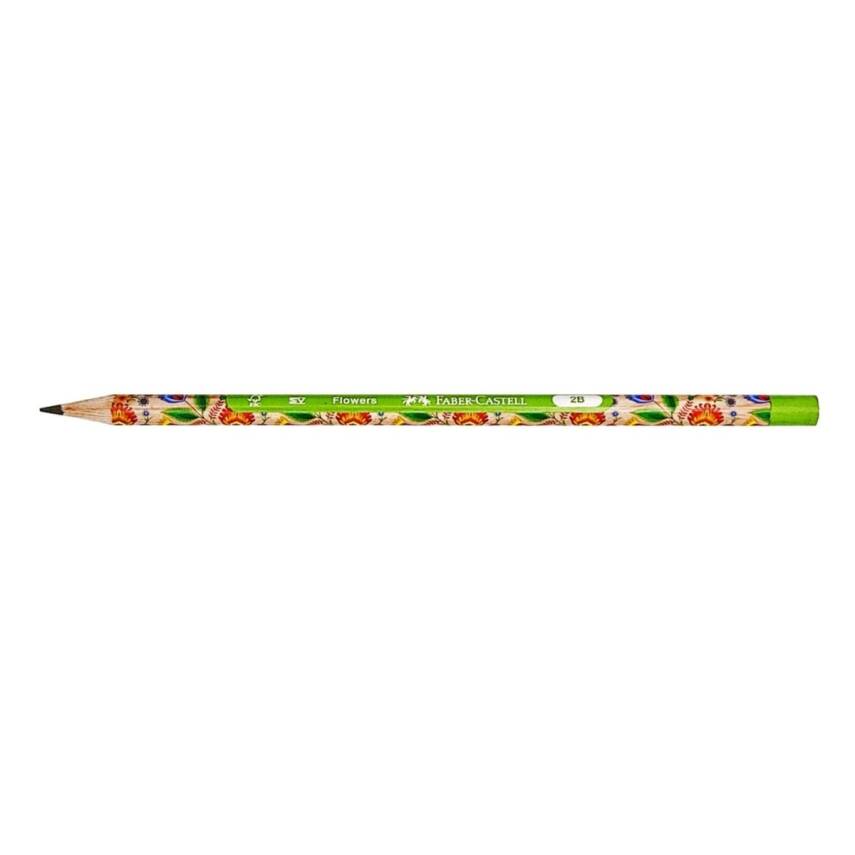 Faber Castell Flowers Kurşun Kalem 2b-Yeşil - 1