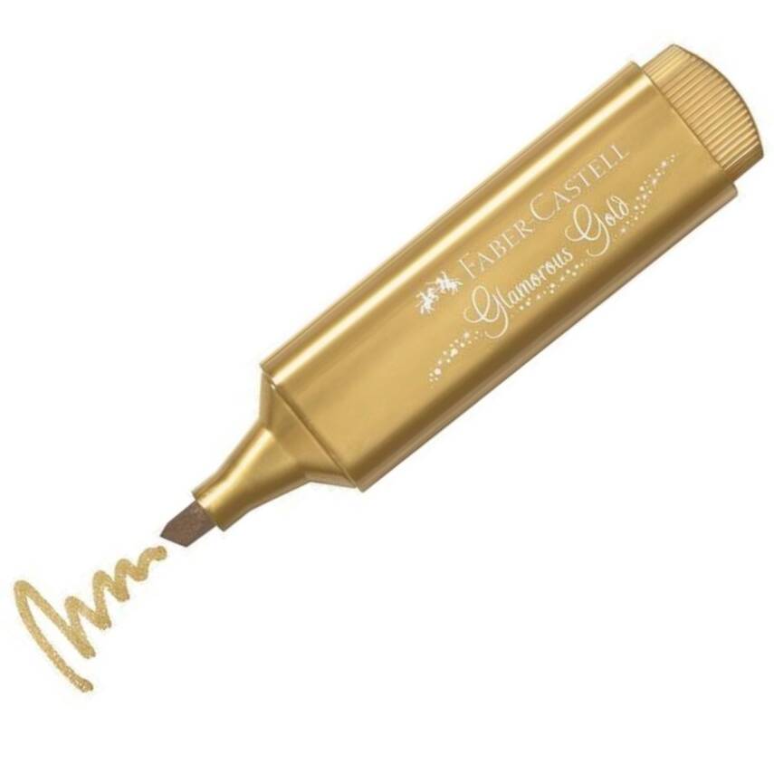 Faber Castell Fosforlu Kalem 46 Metalik Gold - 2