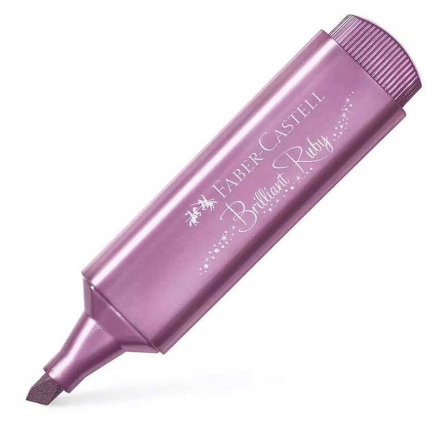 Faber-Castell Fosforlu Kalem 46 Metalik Yakut Mor - 2