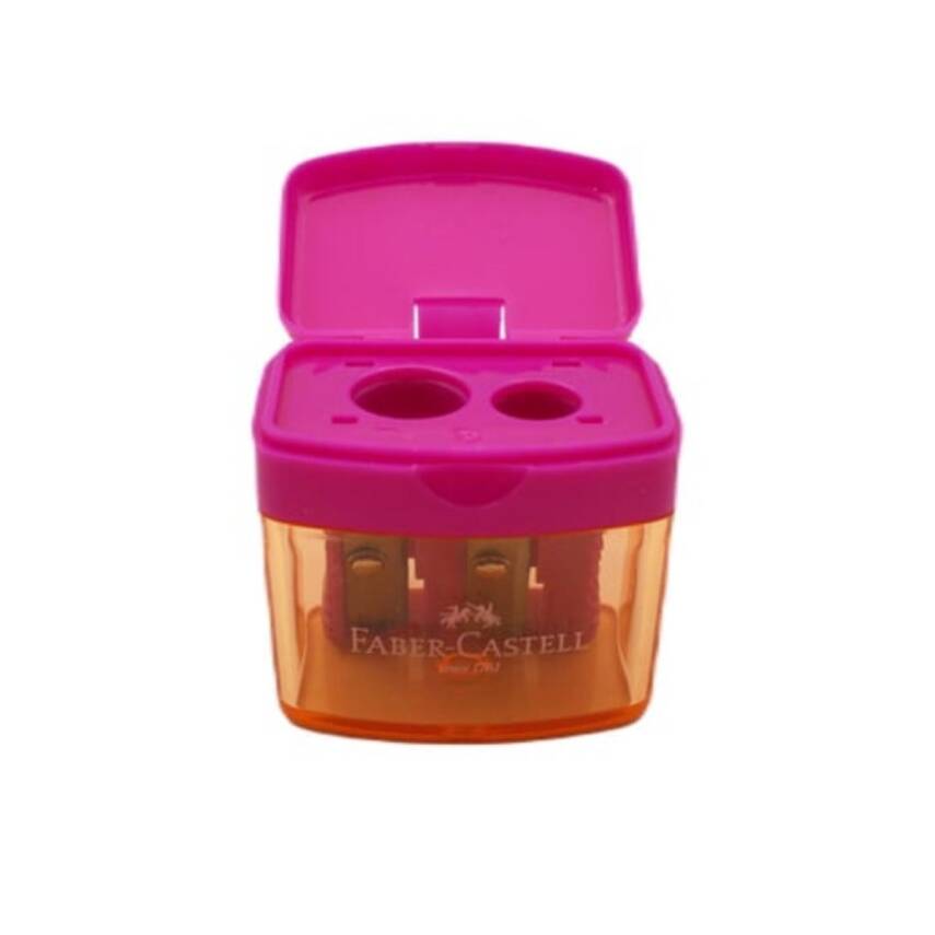 Faber Castell Minibox Duo Kalemtıraş 38 29 01-Pembe - 1