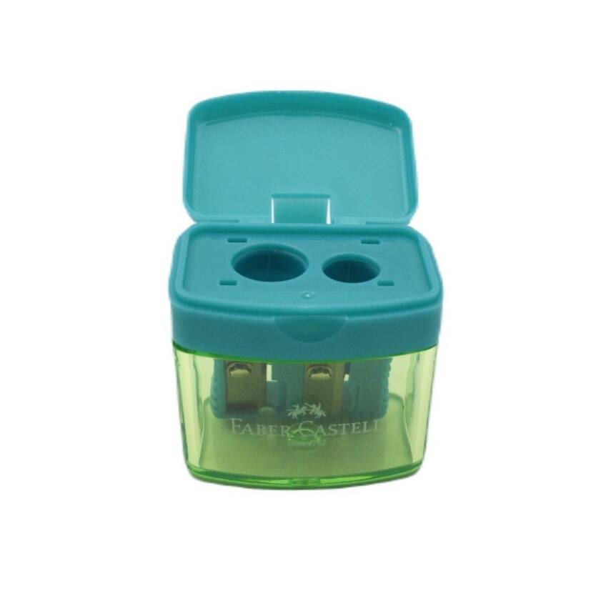 Faber Castell Minibox Duo Kalemtıraş 38 29 01-Turkuaz - 1