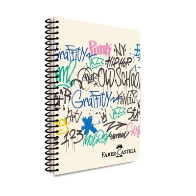 Faber Castell Pp Kapak Grafiti Spiralli Defter 100 Yp Kareli 5075 000430-Punk
