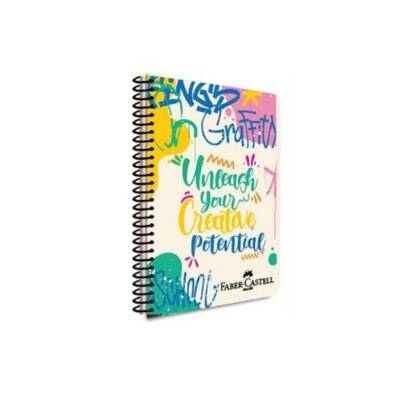 Faber Castell Pp Kapak Grafiti Spiralli Defter 80 Yp Çizgili 5075 000427-Creative