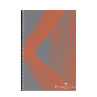 Faber Castell PP Kapak Waves Spiralli 120 Yp Çizgili-Turuncu