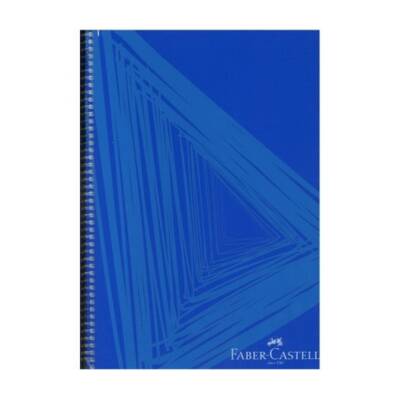 Faber Castell Pp Kapak Waves Spiralli 120 Yp Kareli 5075 000439-Mavi