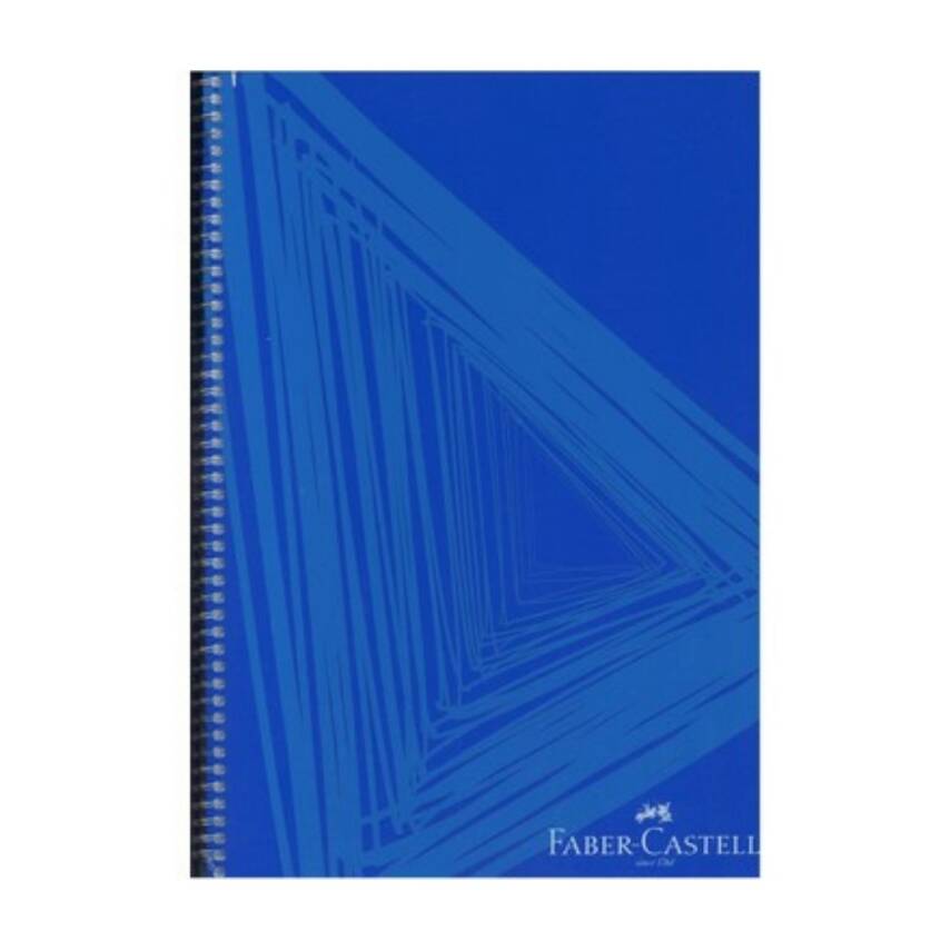Faber Castell Pp Kapak Waves Spiralli 120 Yp Kareli 5075 000439-Mavi - 1