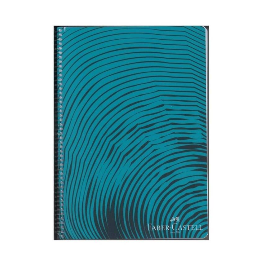 Faber Castell Pp Kapak Waves Spiralli 120 Yp Kareli 5075 000439-Yeşil - 1