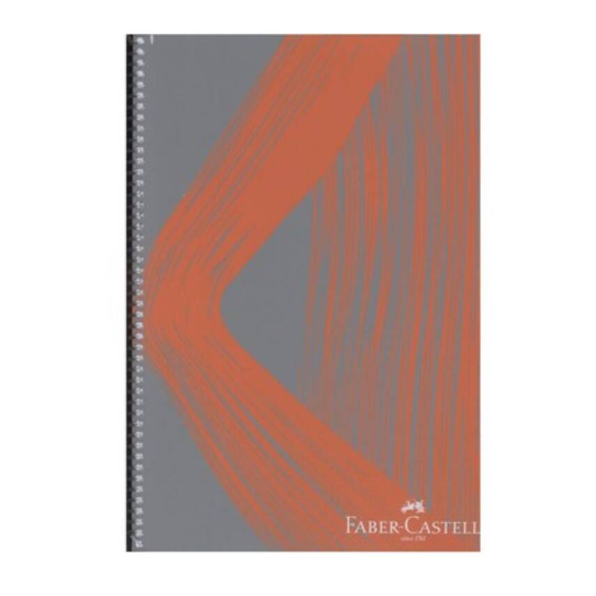 Faber Castell Pp Kapak Waves Spiralli Defter 80 Yp Çizgili 5075 000434-Turuncu - 1