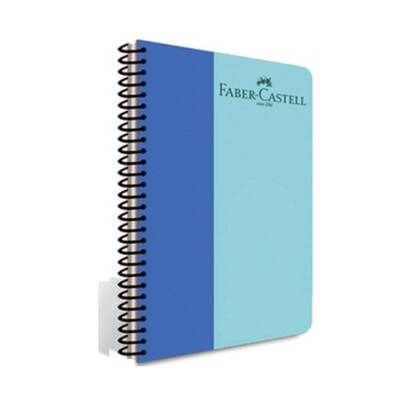 Faber Castell Pp Kpk Bicolor Spiralli Defter 120 Yp Kareli 5075 000134-Mavi