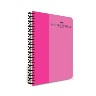 Faber Castell Pp Kpk Bicolor Spiralli Defter 120 Yp Kareli 5075 000134-Pembe