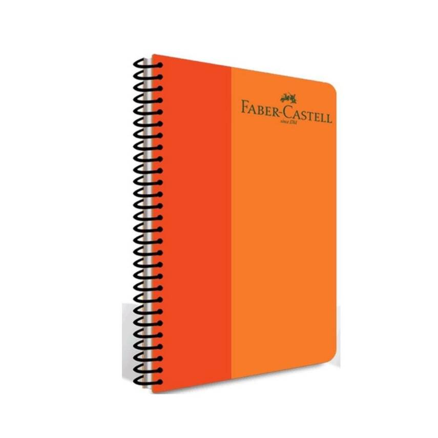 Faber Castell Pp Kpk Bicolor Spiralli Defter 120 Yp Kareli 5075 000134-Turuncu - 1