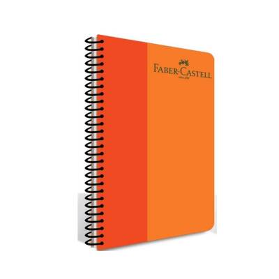 Faber Castell Pp Kpk Bicolor Spiralli Defter 120 Yp Kareli 5075 000134-Turuncu