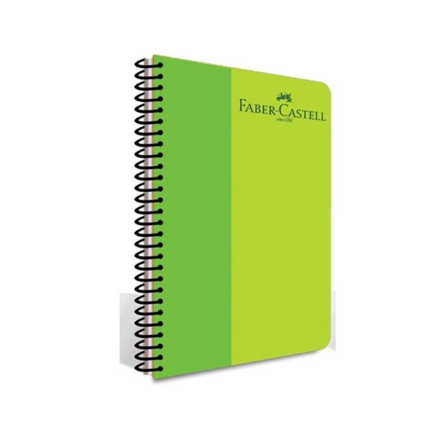 Faber Castell Pp Kpk Bicolor Spiralli Defter 120 Yp Kareli 5075 000134-Yeşil - 1