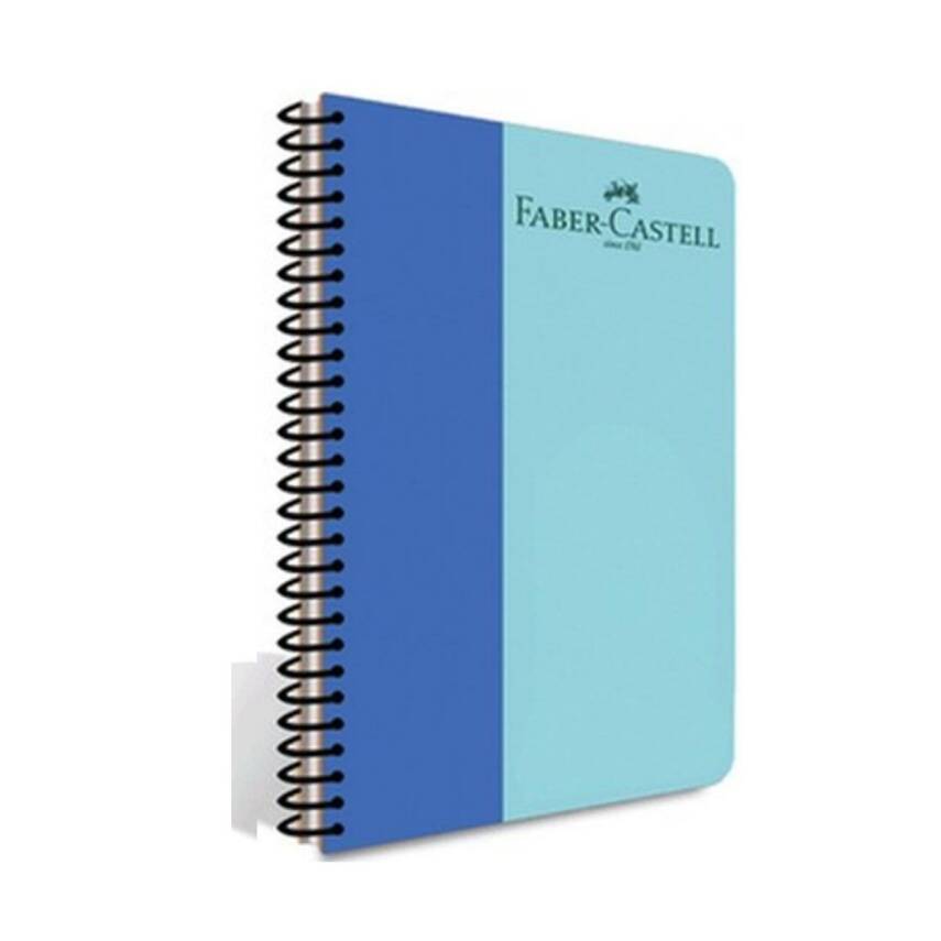 Faber Castell Pp Kpk Bicolor Spiralli Defter 80 Yp Kareli 5075 000128-Mavi - 1