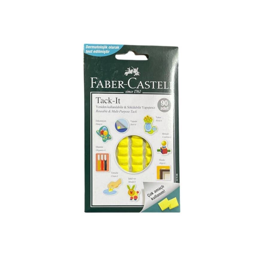 Faber Castell Tack-it Çok Amaçlı Renkli Yapıştırıcı-Sarı - 1