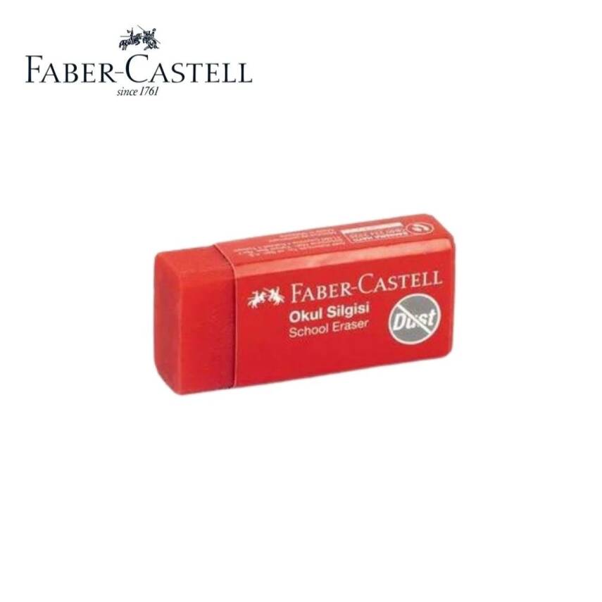 Faber Castell Toz Bırakmayan Kırmızı Okul Silgisi 18 72 23 - 1