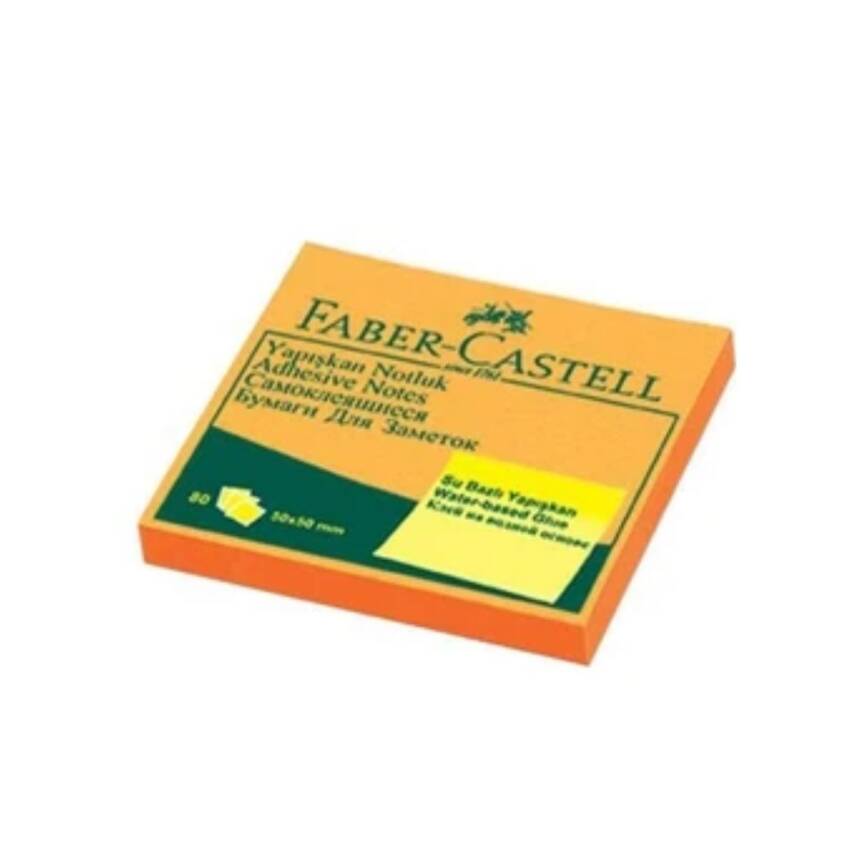 Faber Castell Turuncu Yapışkanlı Notluk 75*75 mm - 1