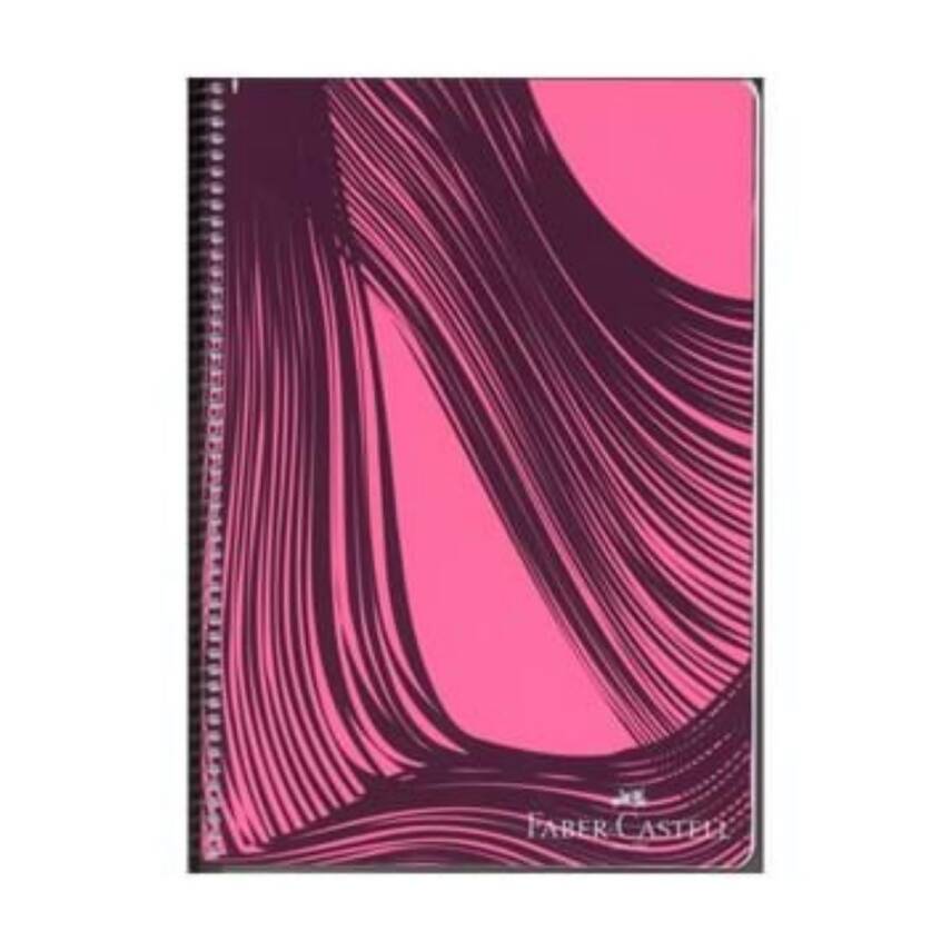 Faber-Castell Waves A4 Pp Kapak Spiralli Defter Kareli 100 Yaprak 5075 000437-Pembe - 1