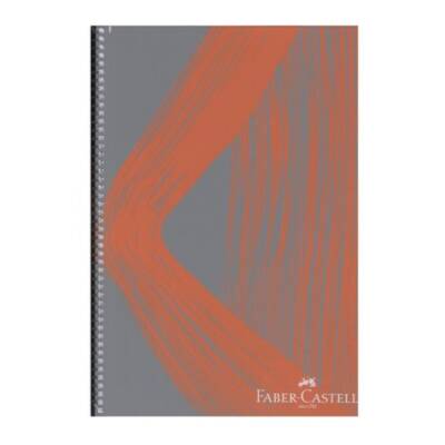 Faber-Castell Waves A4 Pp Kapak Spiralli Defter Kareli 100 Yaprak 5075 000437-Turuncu