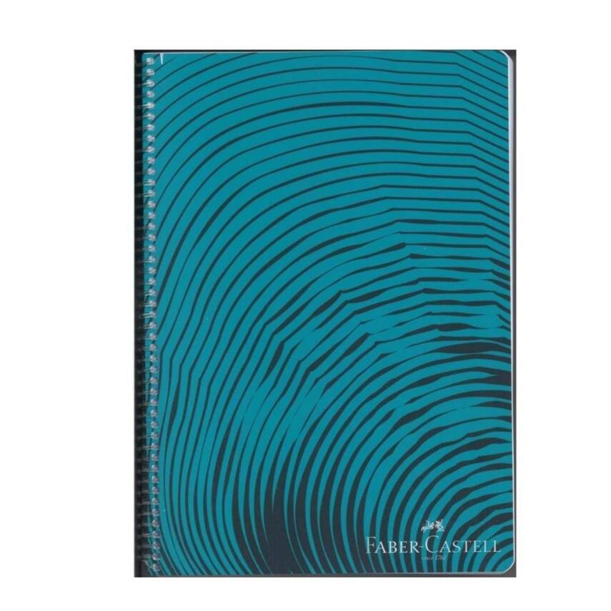 Faber-Castell Waves A4 Pp Kapak Spiralli Defter Kareli 100 Yaprak 5075 000437-Yeşil - 1