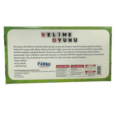 Farbu Oyuncak Kelime Üretme Oyunu 0940 - 2