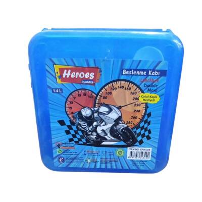 Heroes Double Maxi Beslenme Kabı ERN-329-Mavi Motor