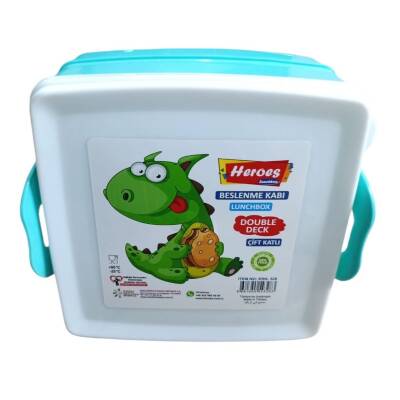 Heroes Lunchbox Çift Katlı Beslenme Kabı ERN-328-Yeşil