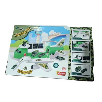 Heroes Toys 2 Araba ve 1 Helikopterli Uçak Asker Seti Ern-2007