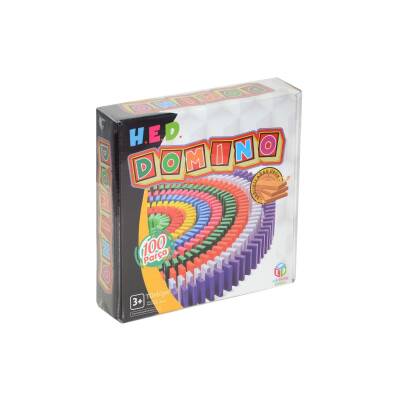 Hobi Eğitim Dünyası Renkli Ahşap DOMİNO 100 Parça HED-338