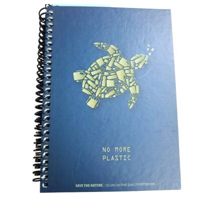 İleri Grup Save The Nature Sert Kapak 17*24 72 Yp Çizgili Defter-Lacivert