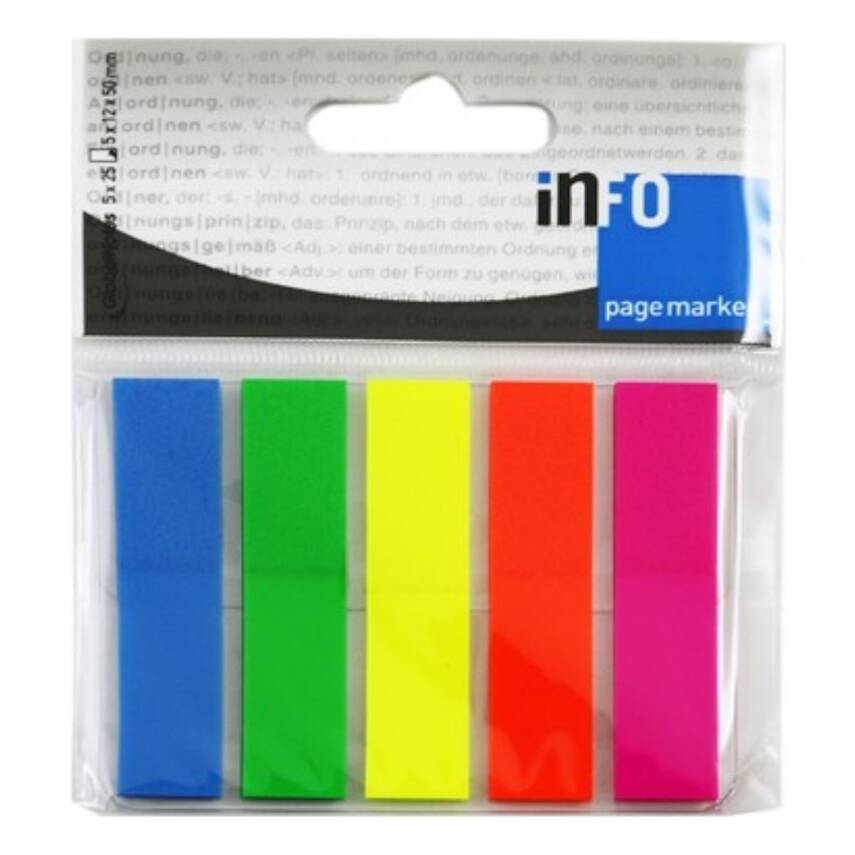 İnfo Notes 12x50 Sayfa Ayracı Dikdörtgen - 1