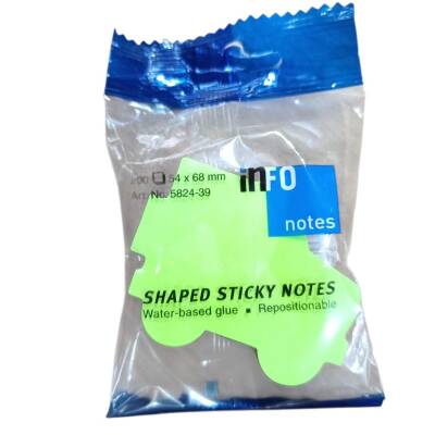 İnfo Notes 54x68Mm Yapışkanlı Notluk Renkli Araba 200 Syf