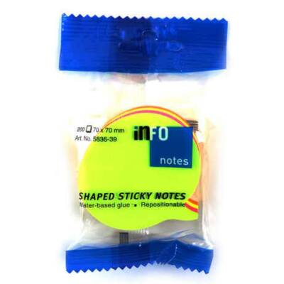 İnfo Notes 70x70Mm Yapışkanlı Notluk Renkli Baloncuk 200 Syf