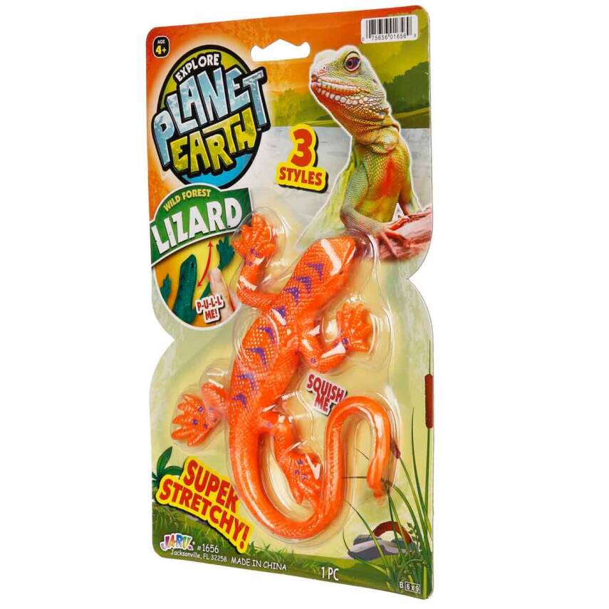 Jaru Planet Earth Esnek Hayvanlar Snm015-Turuncu Kertenkele - 1