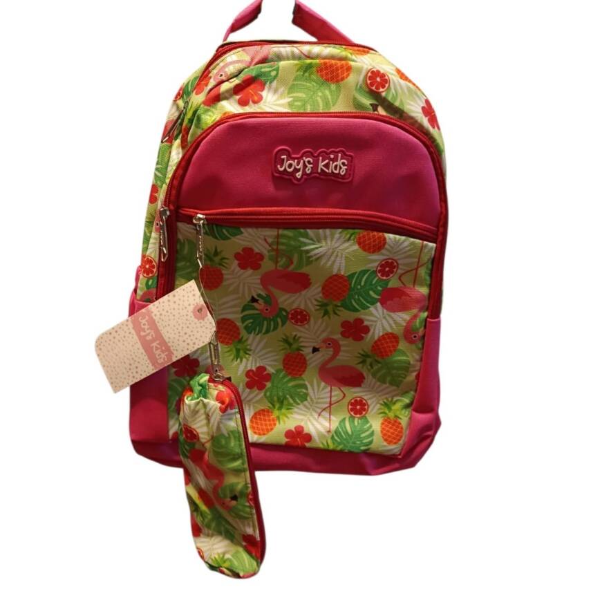 Joys Kids Lüx Üçlü İlkokul Çanta Seti-Flamingo - 1