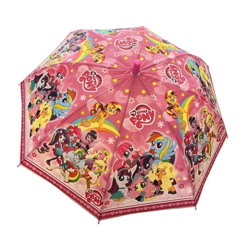 My Little Pony Karakterli Çocuk Şemsiye Şkr-1-Pembe - 2