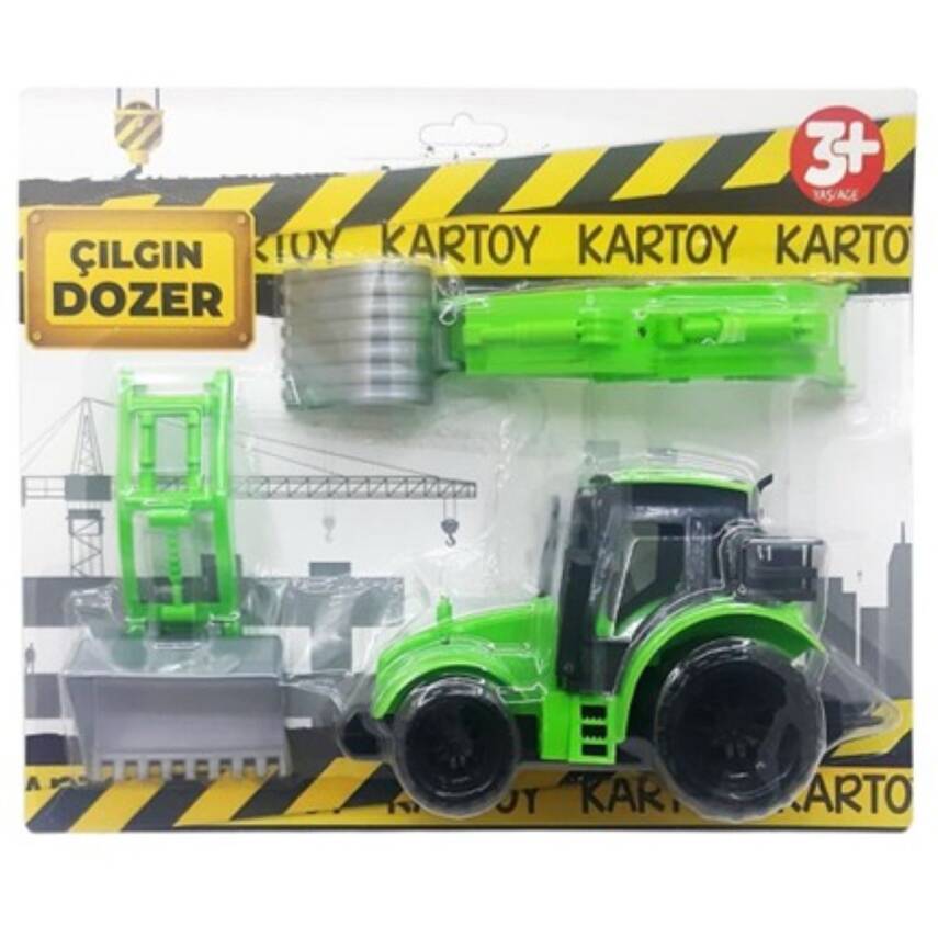 Kartoy Oyuncak Kartela Çılgın Dozer 2322-Yeşil - 1