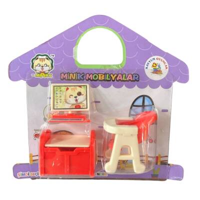 Kayyum Oyuncak Minik Mobilyalar Hy-065abcd-Mor Kartelalı - 2