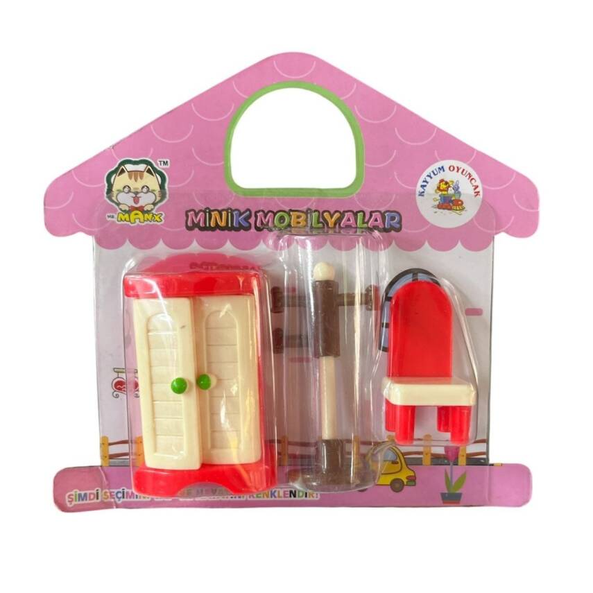 Kayyum Oyuncak Minik Mobilyalar Hy-065abcd-Pembe Kartelalı - 2