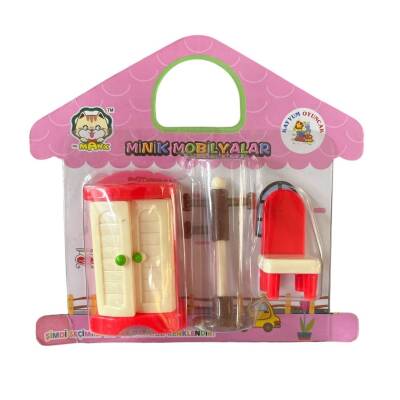 Kayyum Oyuncak Minik Mobilyalar Hy-065abcd-Pembe Kartelalı - 2