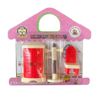 Kayyum Oyuncak Minik Mobilyalar Hy-065abcd-Pembe Kartelalı