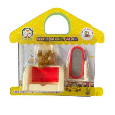 Kayyum Oyuncak Minik Mobilyalar Hy-065abcd-Sarı Kartelalı - 2