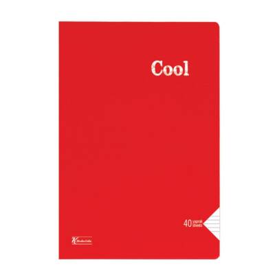 KeskinColor A5 PP KP Dikişli 40 Yp Kareli Defter-Kırmızı