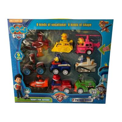 Kids Oyuncak 9lu Paw Petrol Araçlı Set G9