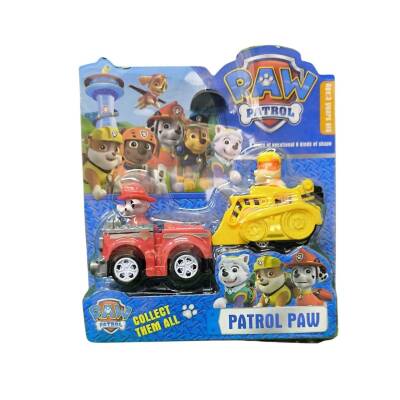Kids Oyuncak Arabalı Paw Patrol Seti A1-Kırmızı Sarı